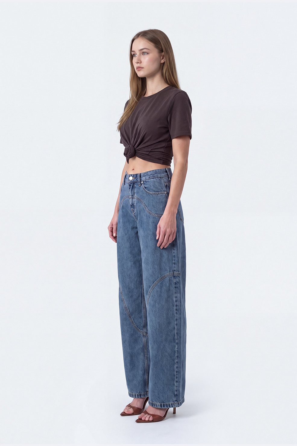 May Knot Tee - Chocolate Tops Parentezi