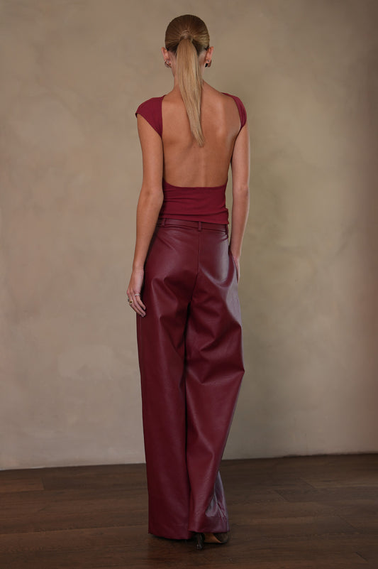 Veronica Top - Burgundy