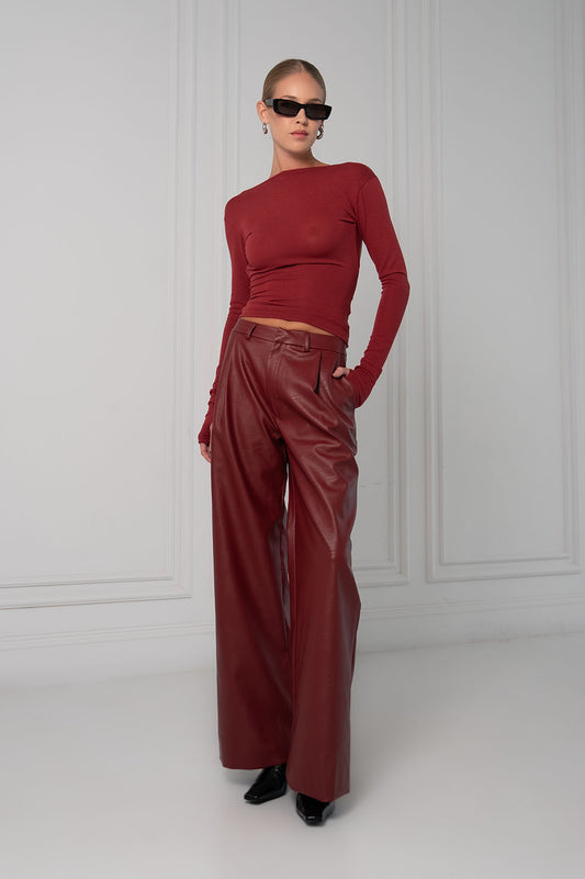 Cora Top - Burgundy