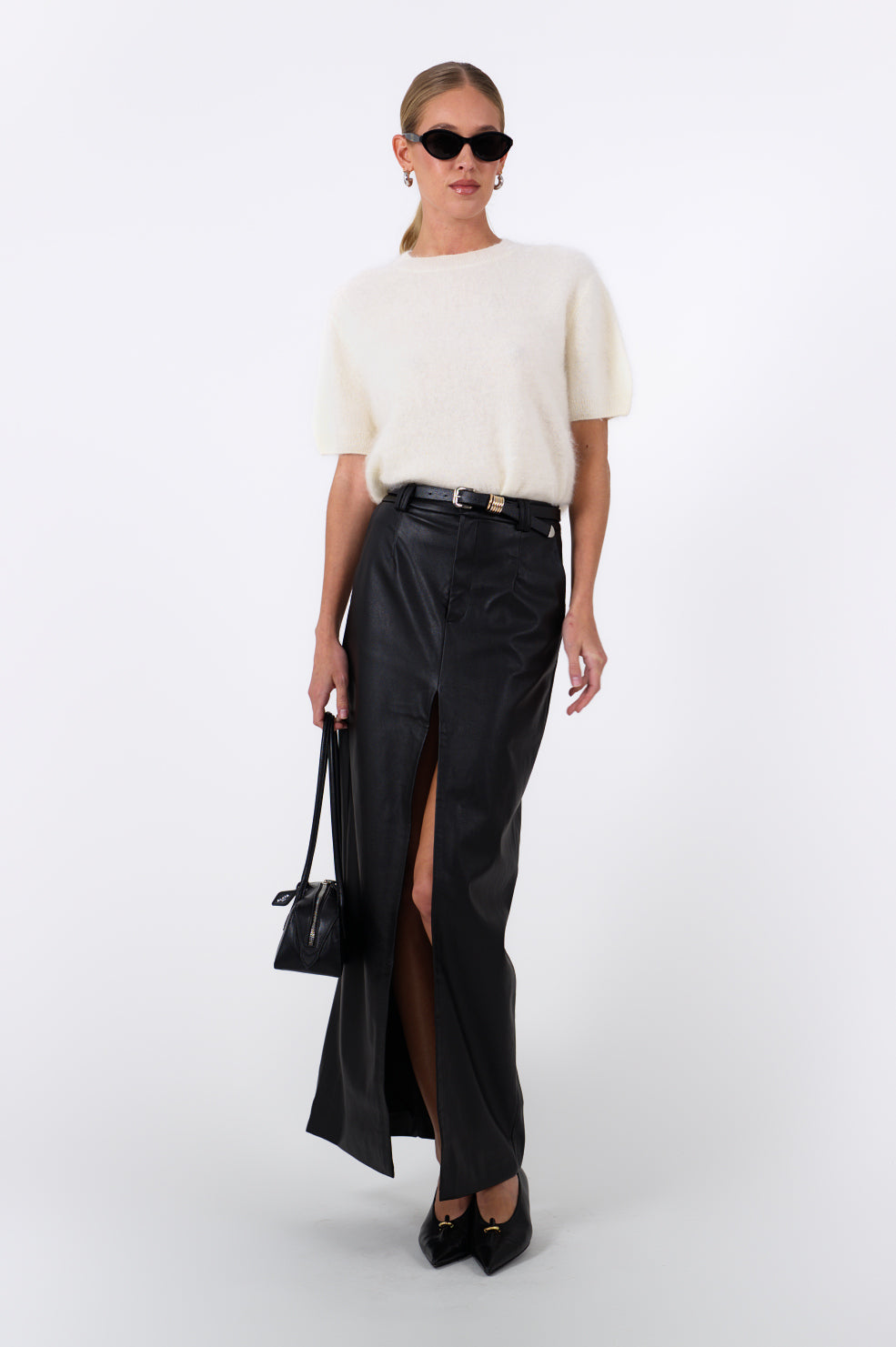 Savannah Cashmere Tee - White Tops Parentezi