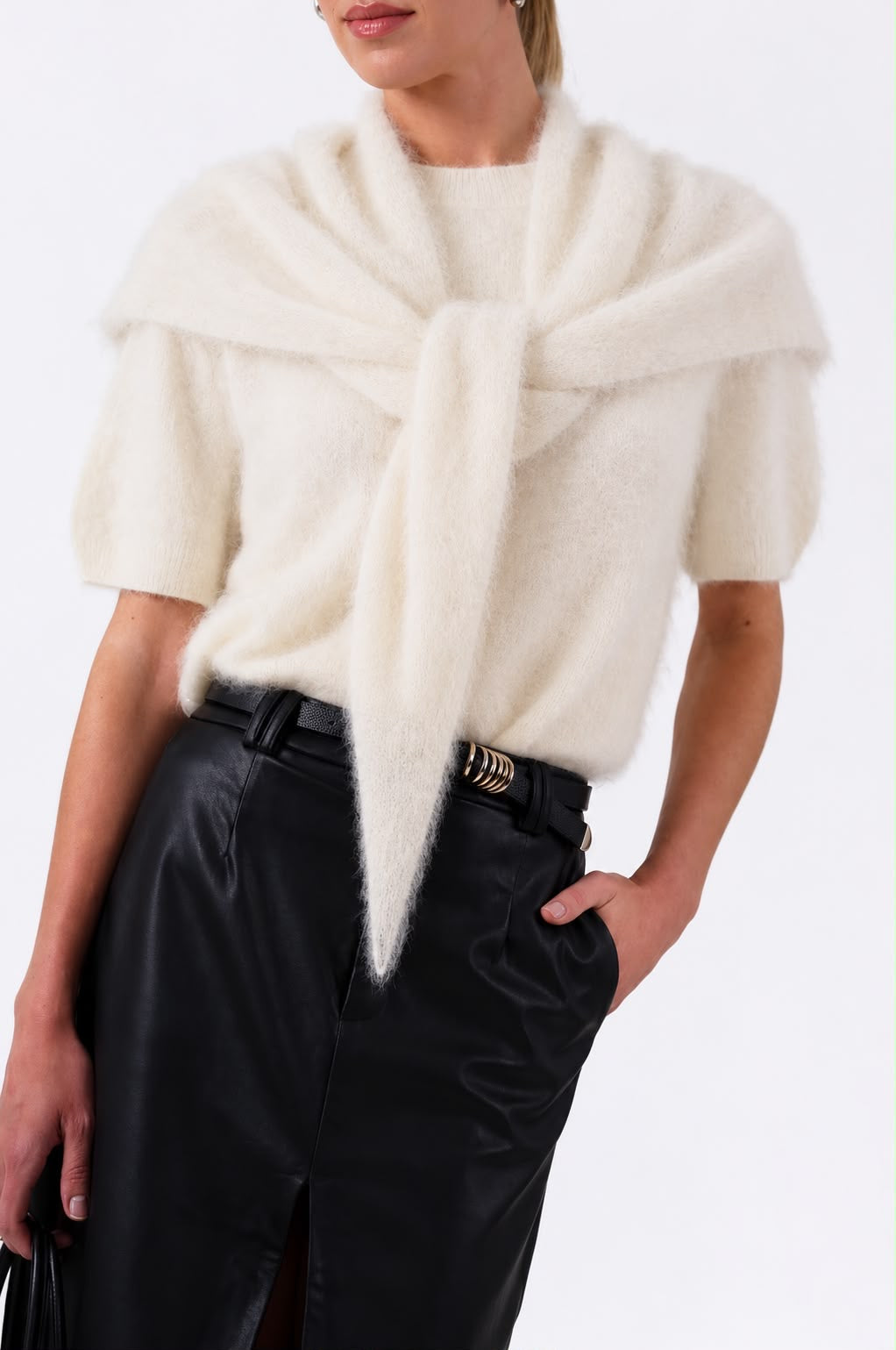 Savannah Cashmere Tee - White Tops Parentezi