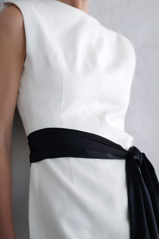 Fringe Skinny Silk Scarf Accessories Parentezi