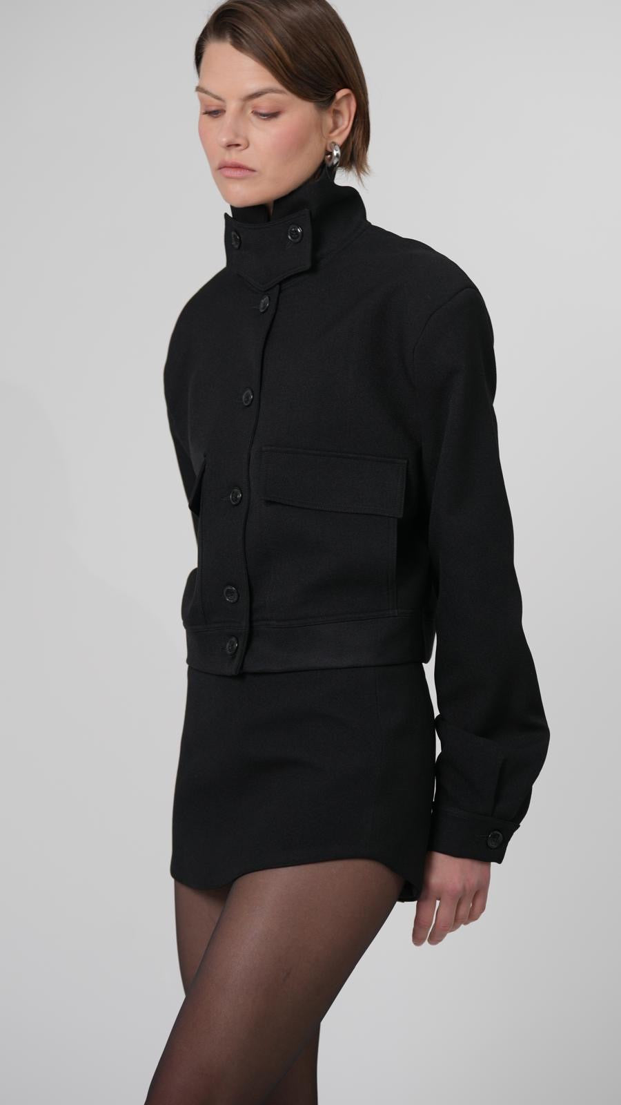 Phoebe Bomber Jacket - Black Blazer Parentezi