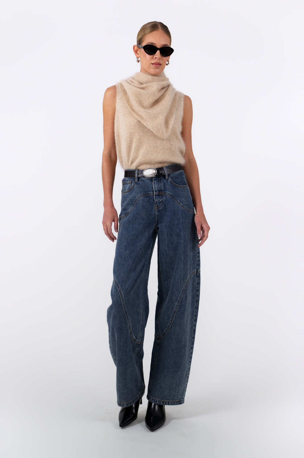 Sutton Cashmere Tank - Camel Tops Parentezi