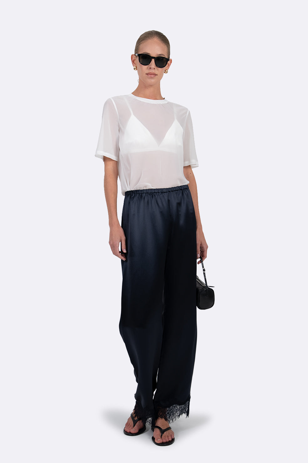 Midnight Satin Pants BOTTOMS Parentezi