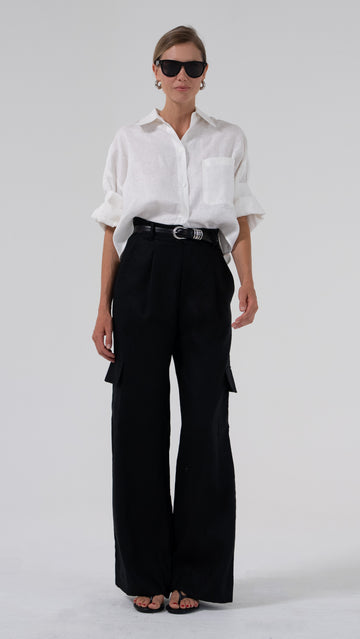 Monica Cargo Linen Pants