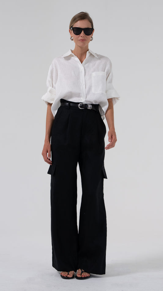 Monica Cargo Linen Pants