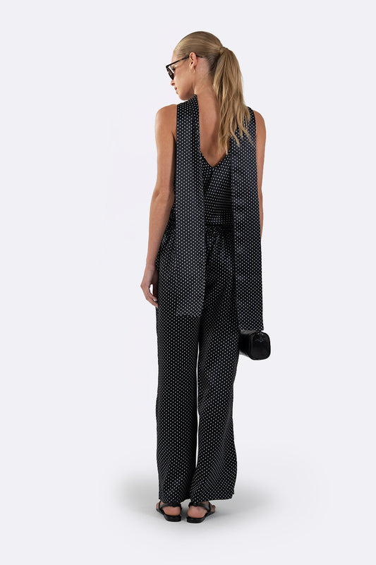 Silk Polka Dot Pants Tops Parentezi