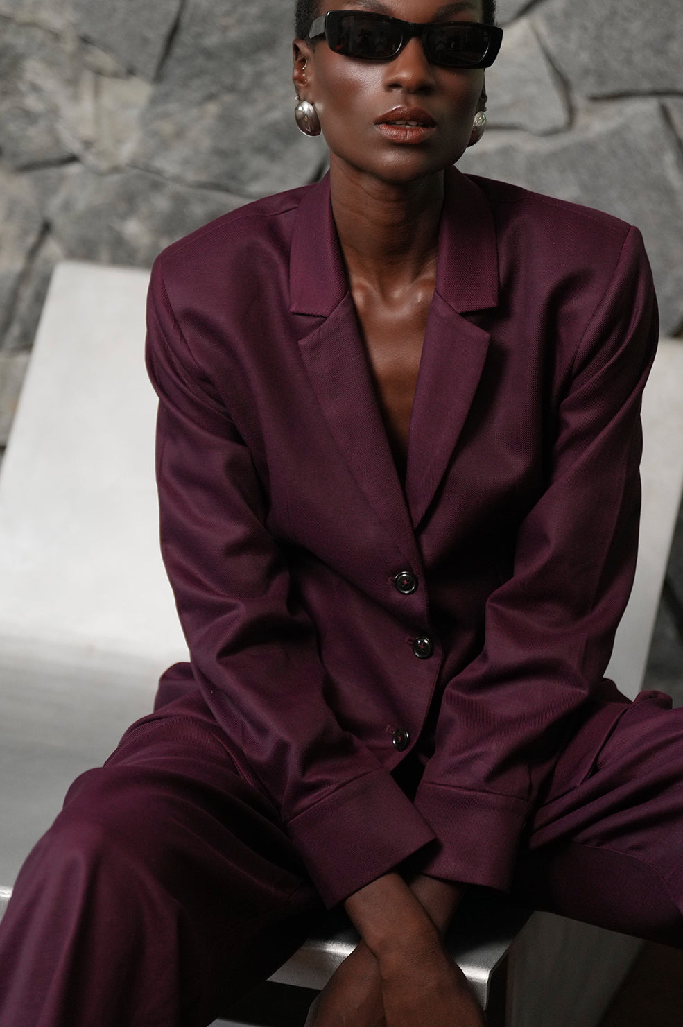 Seraphine Blazer - Plum Blazer Parentezi
