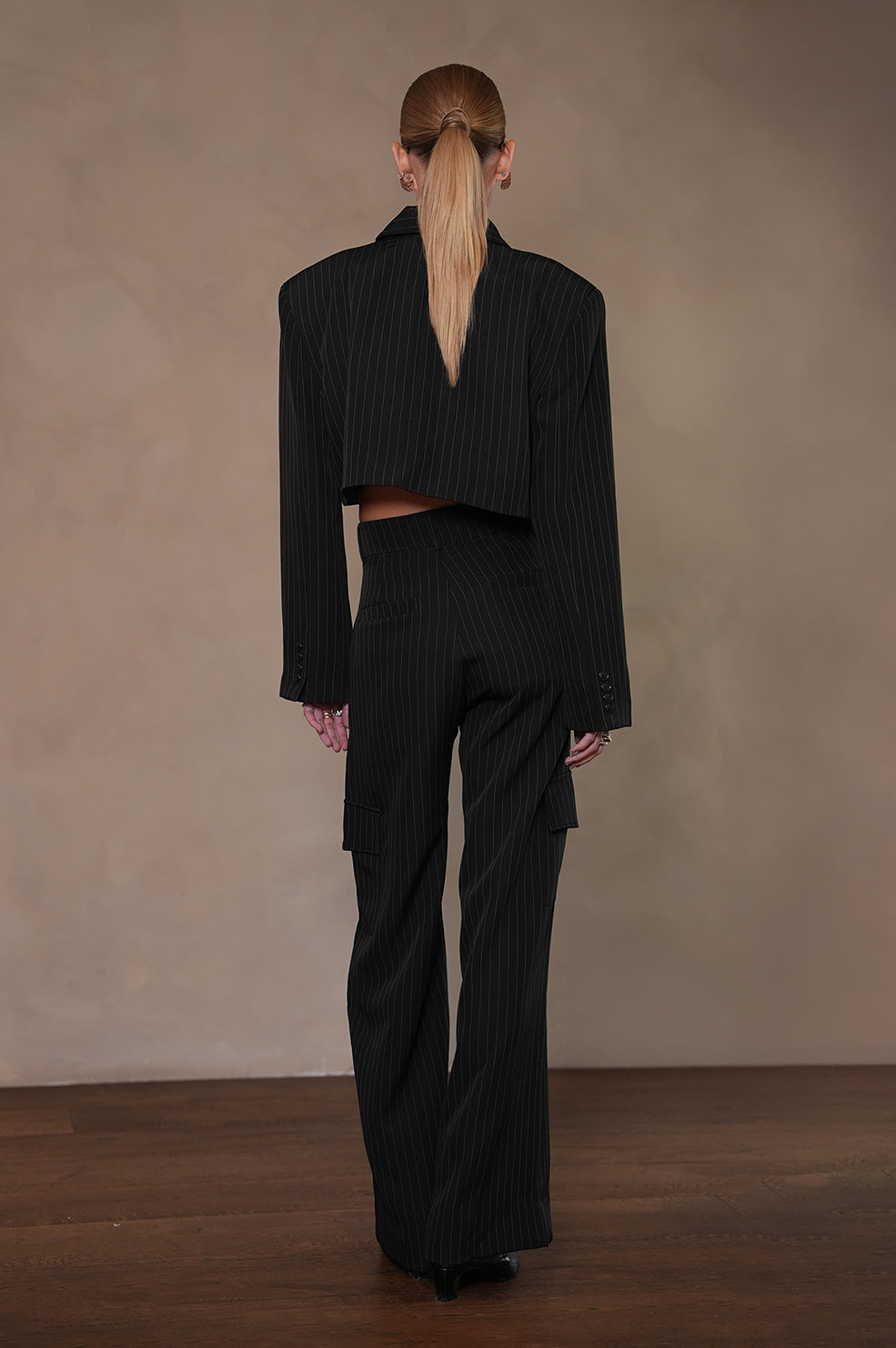 Clarice Crop Jacket - Stripe Blazer Parentezi