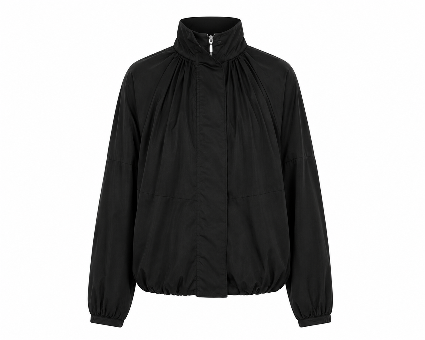 Marlowe Bubble Hem Jacket - Black Tops Parentezi