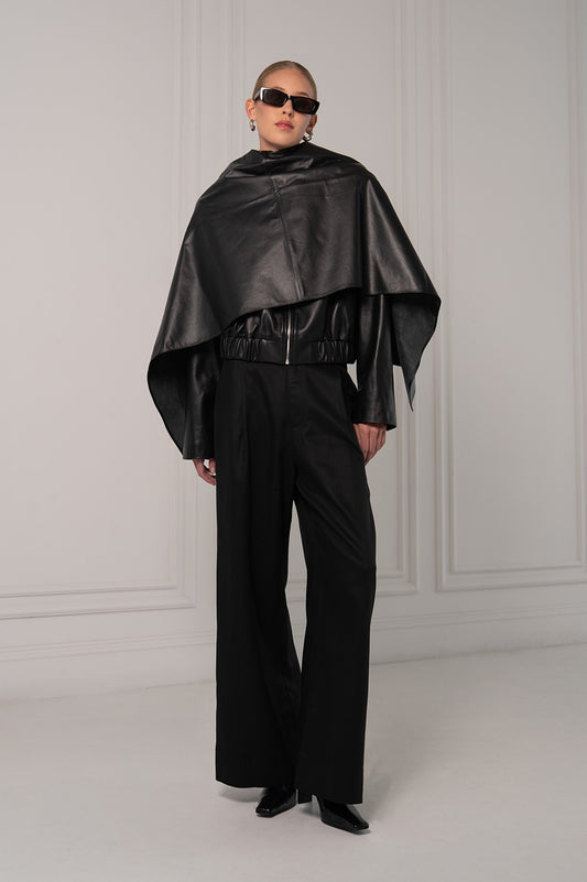Leather Cape Scarf