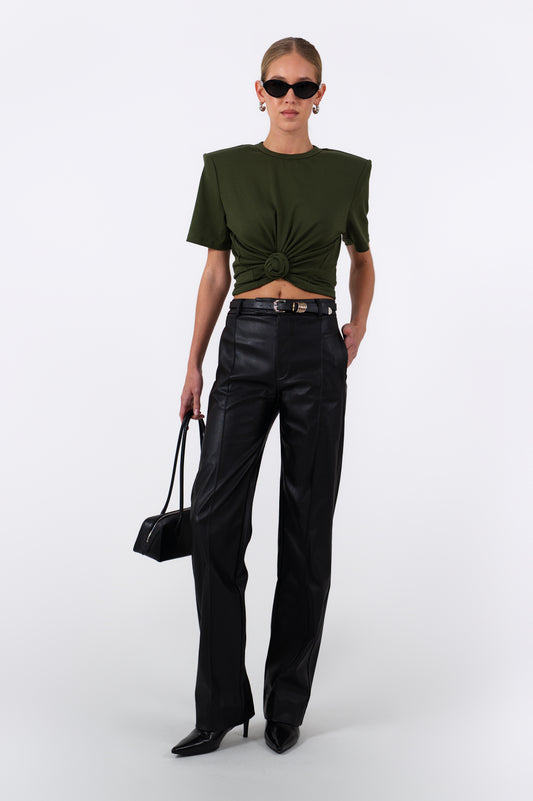 May Knot Tee - Olive