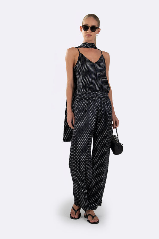 Silk Polka Dot Pants Tops Parentezi