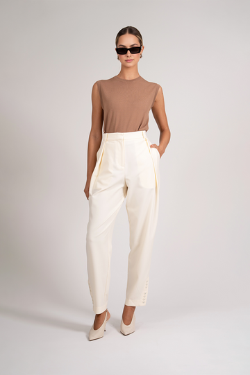 Olympia Trousers - Vanilla Blazer Parentezi