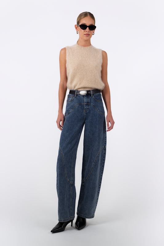 Sutton Cashmere Tank - Camel Tops Parentezi