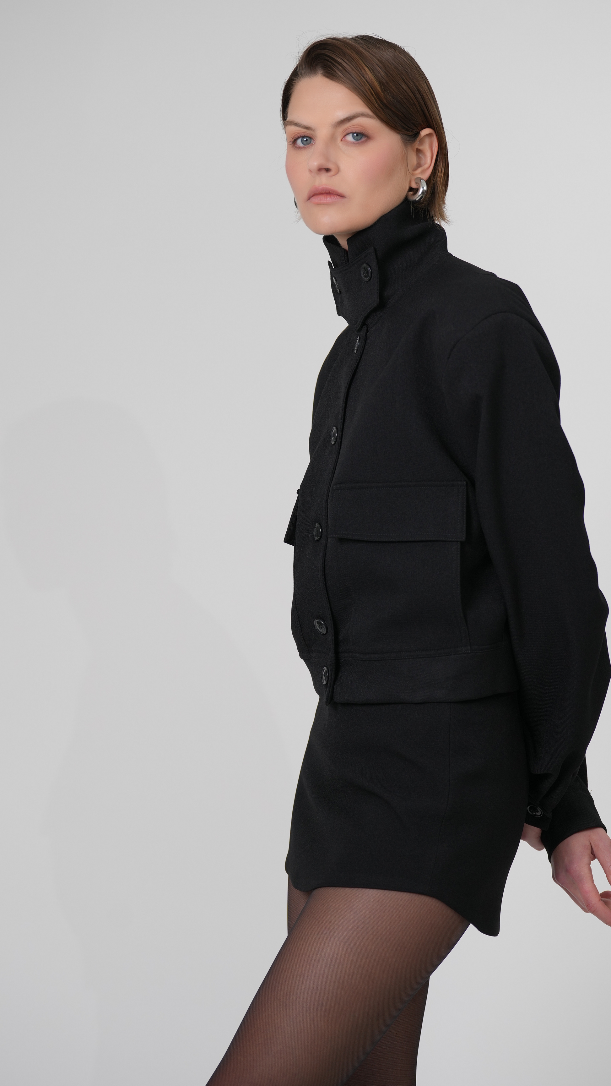 Phoebe Bomber Jacket - Black Blazer Parentezi