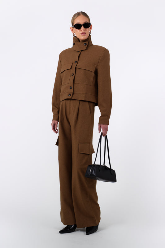 Phoebe Bomber Jacket - Camel