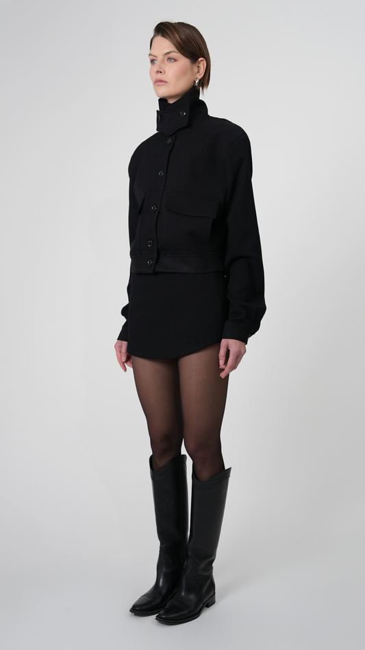 Phoebe Bomber Jacket - Black