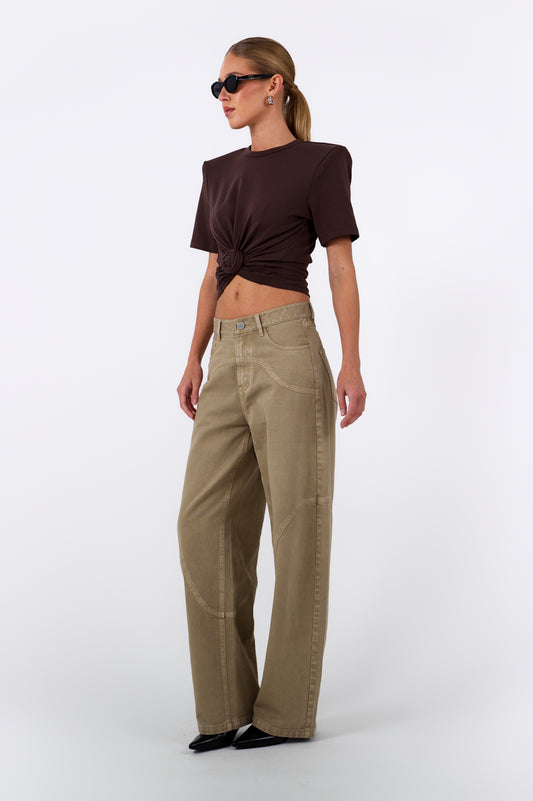 May Knot Tee - Chocolate