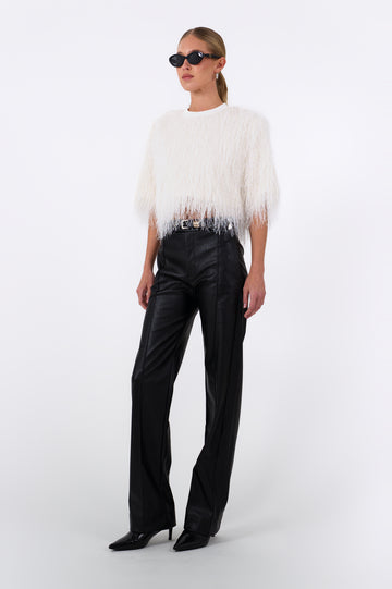 Emma Fringe Tee- White