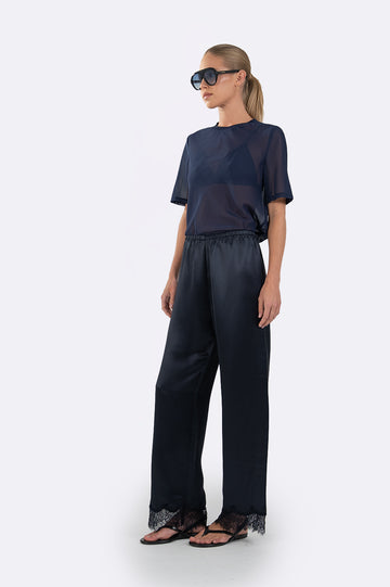Midnight Satin Pants BOTTOMS Parentezi