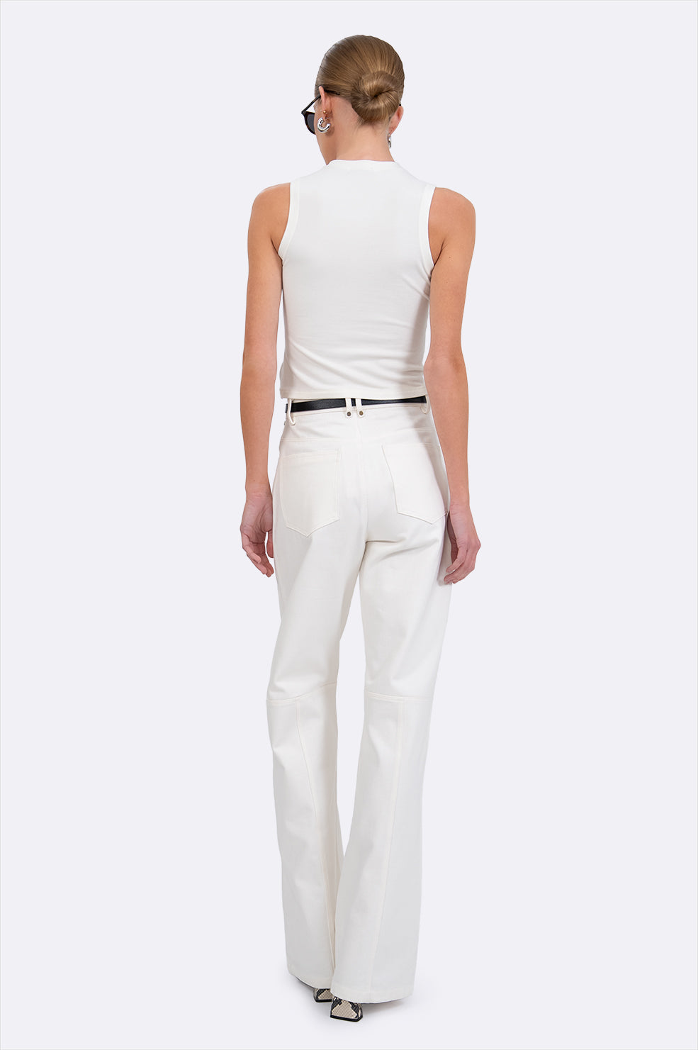 Lara Denim Pant - Ivory Pants Parentezi