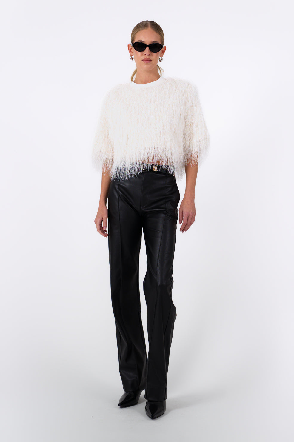 Emma Fringe Tee- White Tops Parentezi