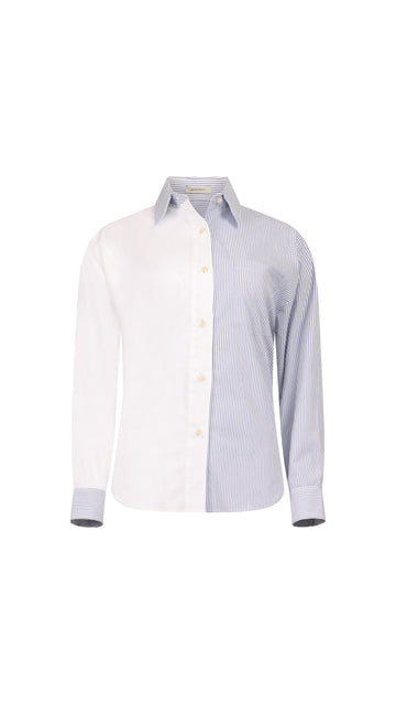 Nina Shirt - White/Blue Tops Parentezi