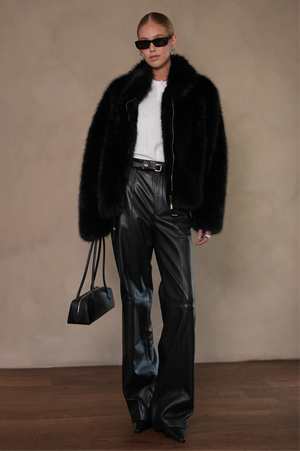 Jacqueline Faux Fur Coat - Black