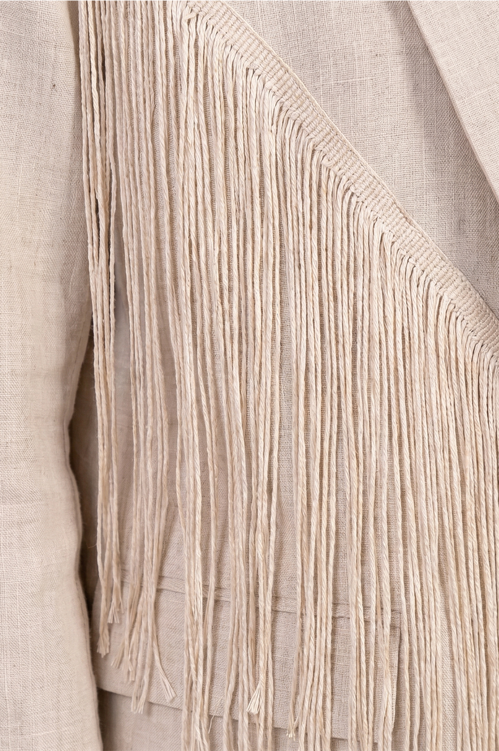Vivienne Linen Fringe Blazer Blazer Parentezi
