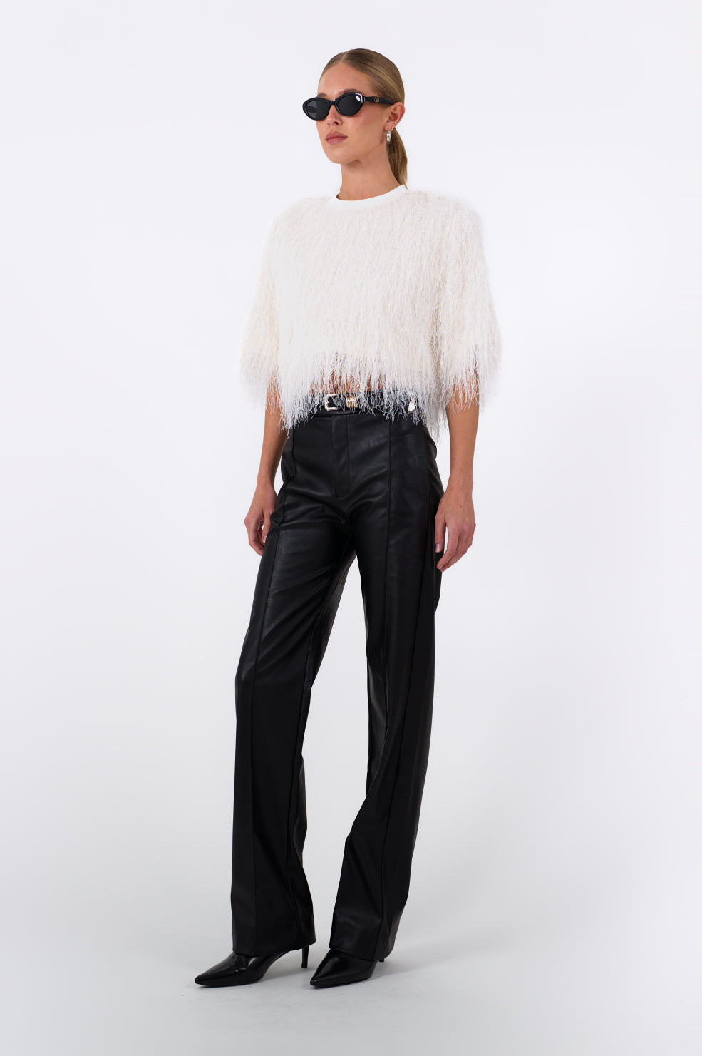 Emma Fringe Tee- White Tops Parentezi
