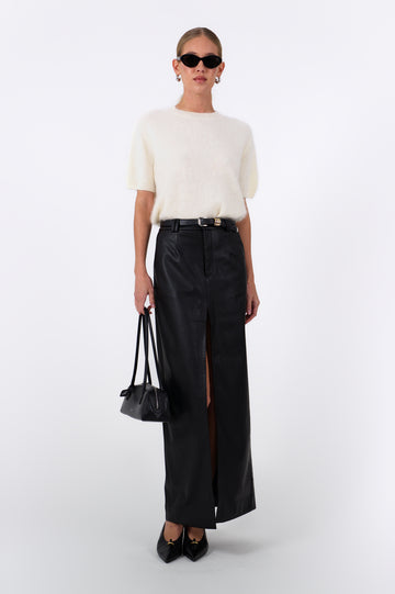 Anna Maxi Skirt - Faux Leather BOTTOMS Parentezi