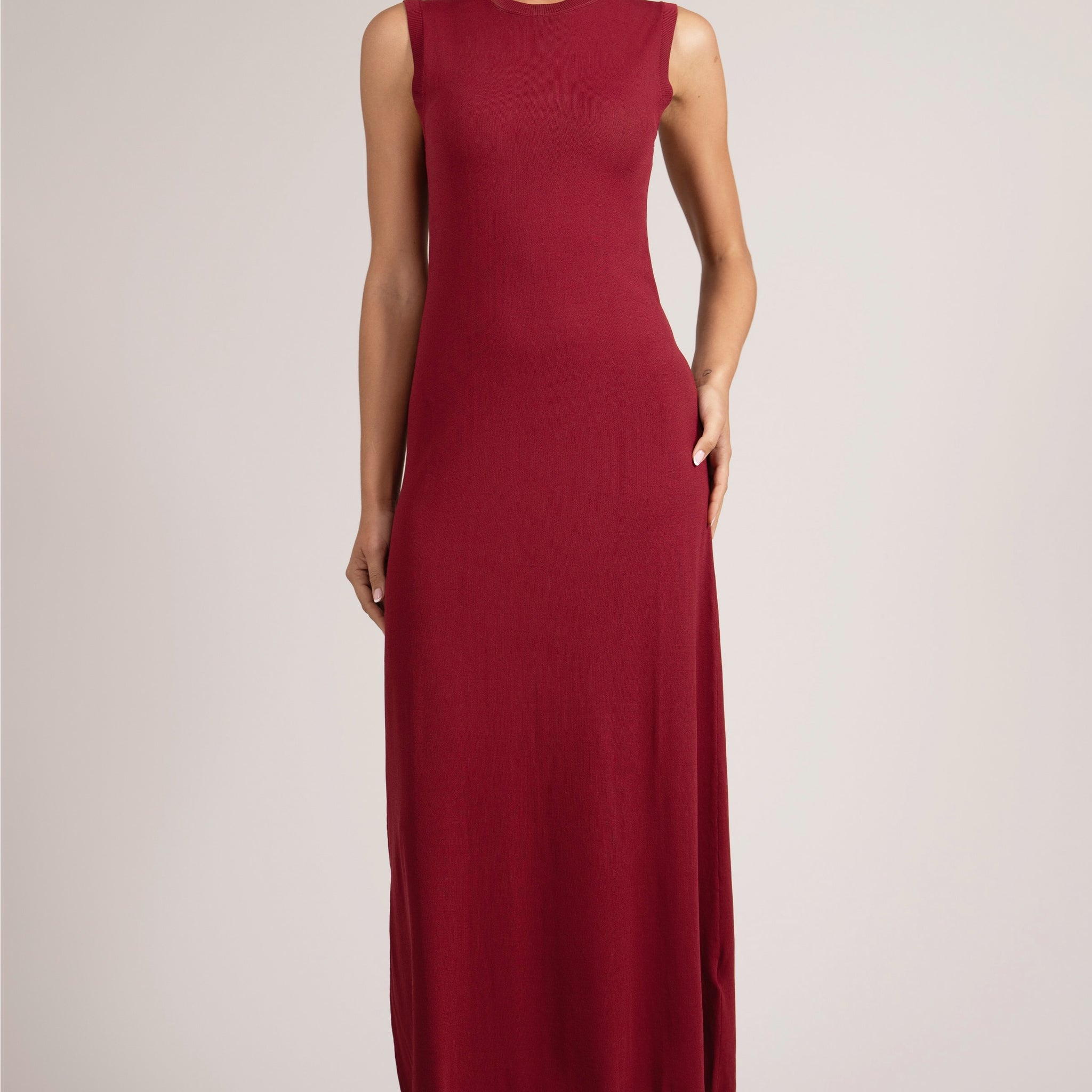 Marylin Knit Dress- Bordeaux