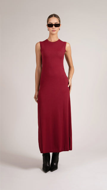 Marylin Knit Dress- Bordeaux