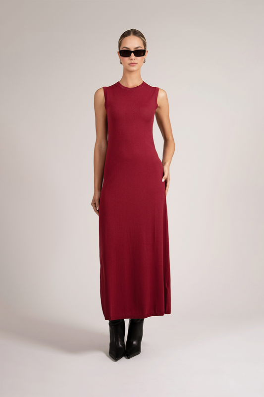 Marylin Knit Dress - Bordeaux