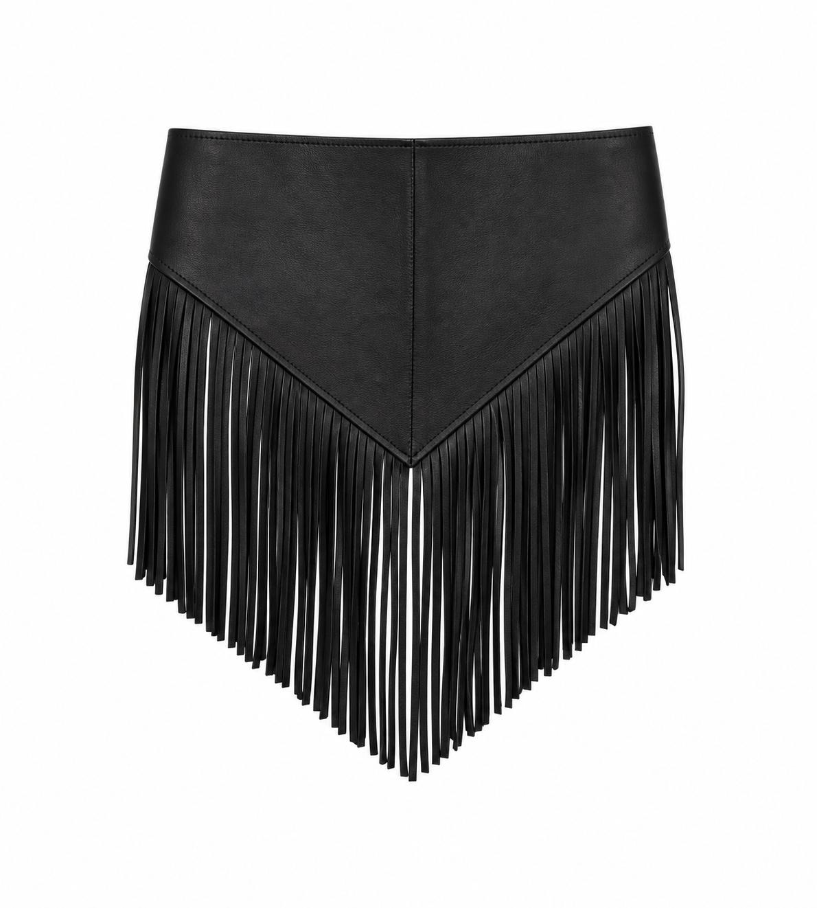 Leather Bandana Fringe Belt BOTTOMS Parentezi