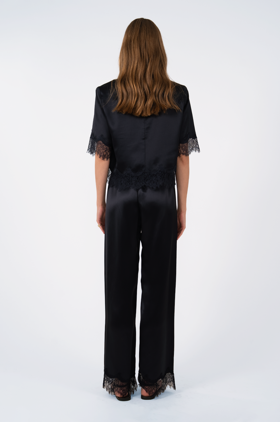 Midnight Satin Pants - Navy BOTTOMS Parentezi