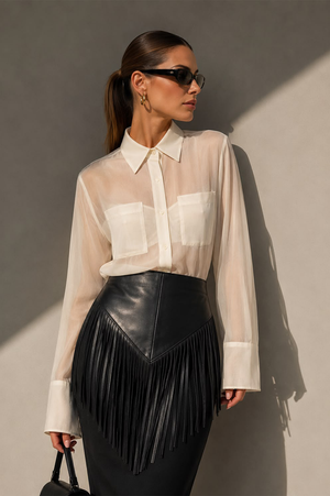 Leather Bandana Fringe Belt