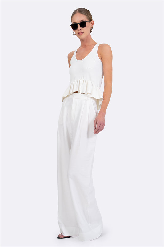 Jackson Pant - White BOTTOMS Parentezi