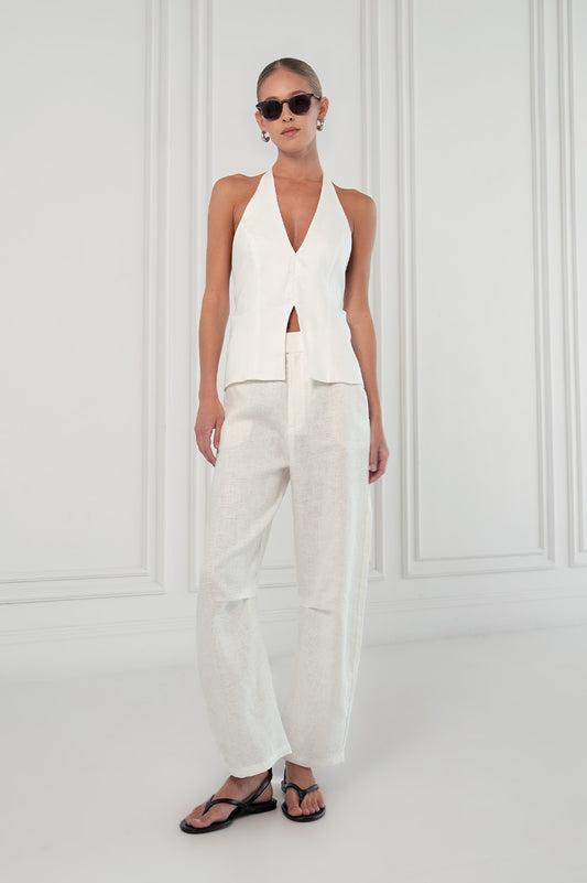 Hania Trousers - White BOTTOMS Parentezi