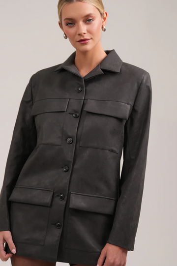 Alyssa Mini Dress - Charcoal Dress Parentezi