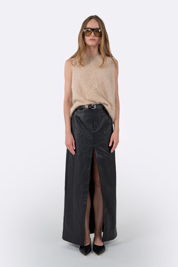 Anna Maxi Skirt - Faux Leather