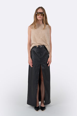 Anna Maxi Skirt - Faux Leather