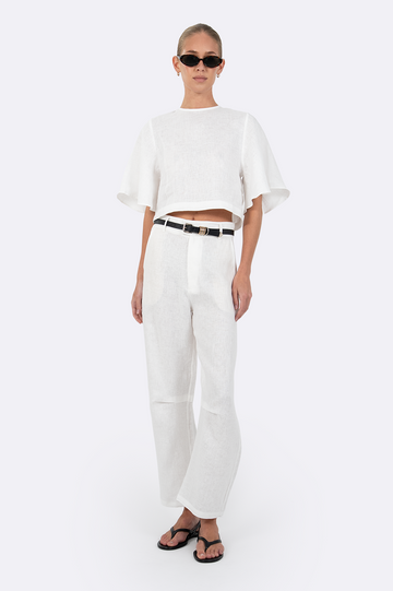 Lainey Linen Top Tops Parentezi