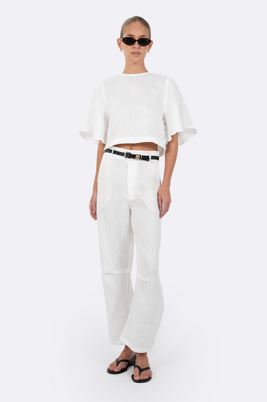 Lainey Linen Top Tops Parentezi