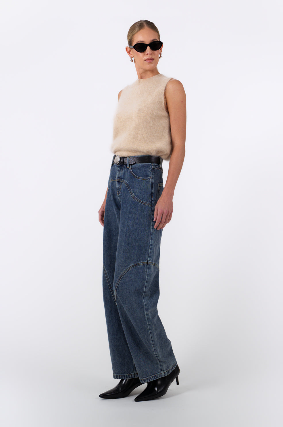 Sutton Cashmere Tank - Camel Tops Parentezi