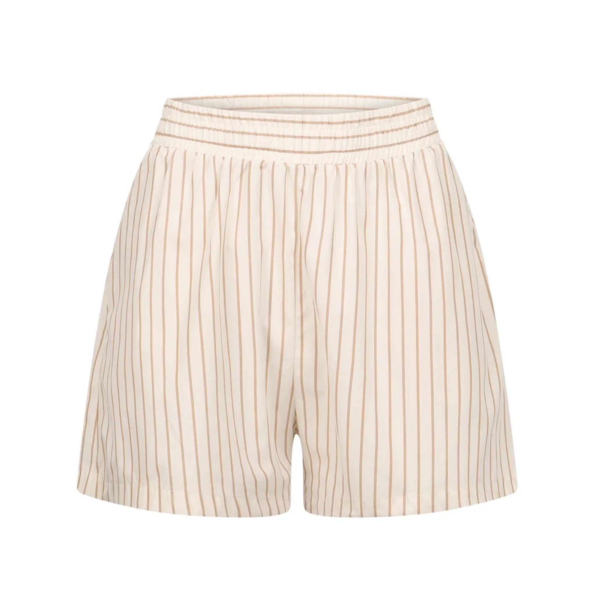 Cleo Shorts-ivory/camel BOTTOMS Parentezi