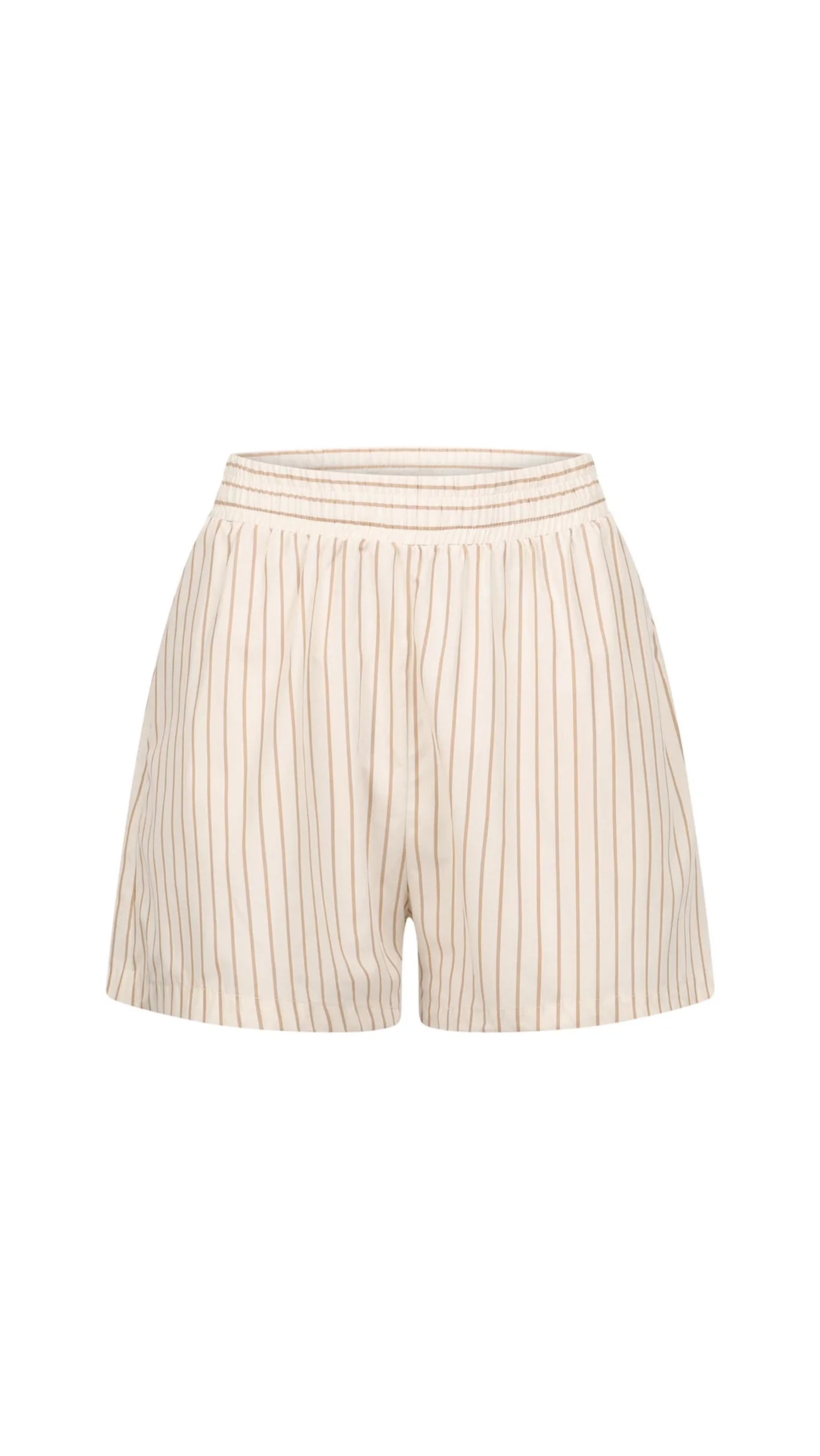 Cleo Shorts-ivory/camel BOTTOMS Parentezi