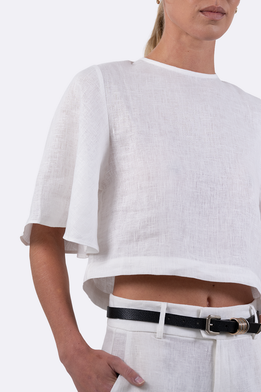 Lainey Linen Top Tops Parentezi